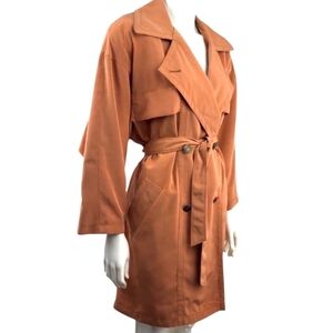 🧥 UTEX DESIGN Women’s Trench Coat Jacket Brown Belted Size XS (Ref 44)